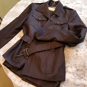 Gorgeous Calvin Klein black denim suit w/skirt